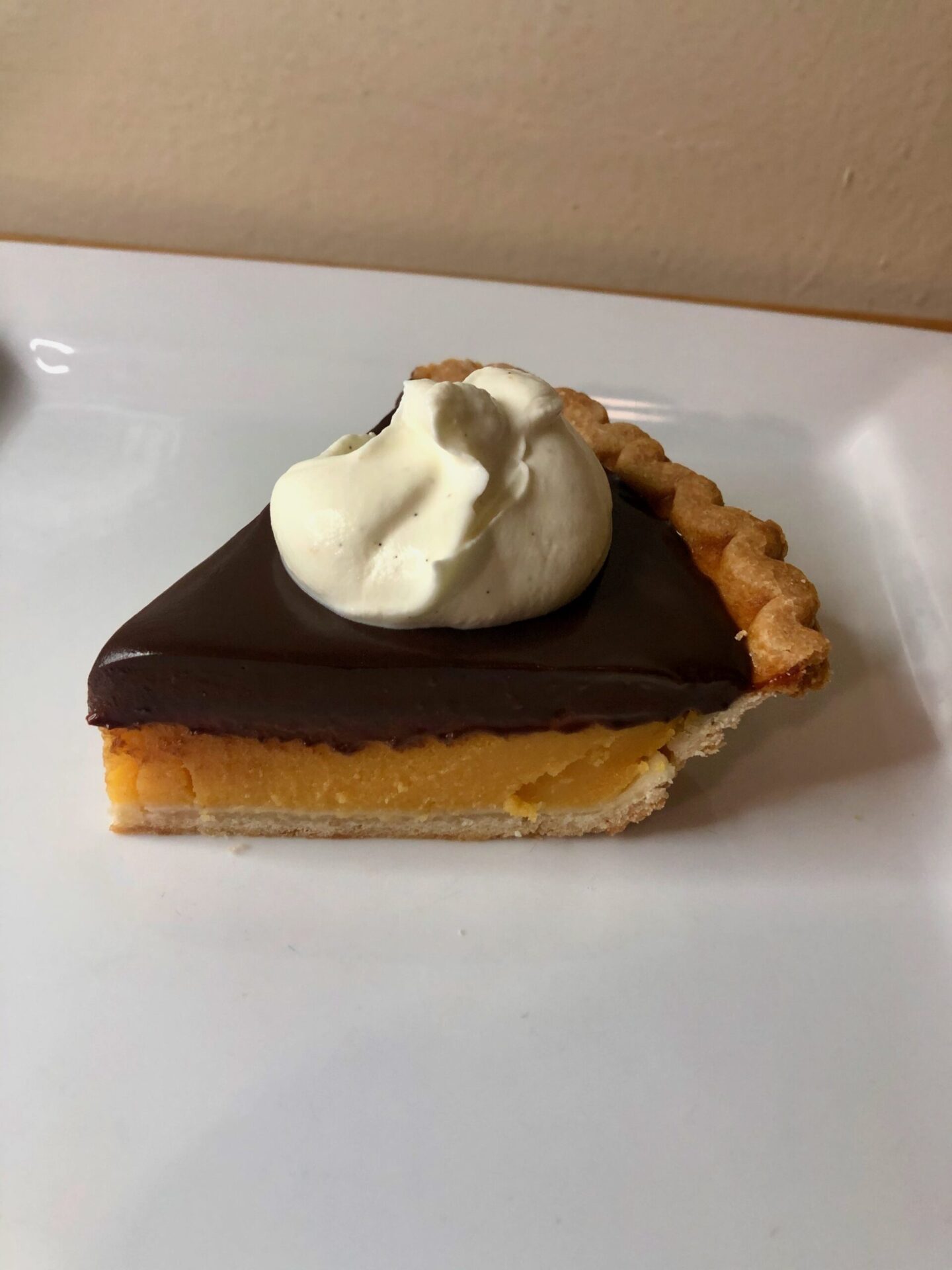 New Dessert Idea: Amaretto Chocolate Ganache on Sweet potato or Pumpkin pie