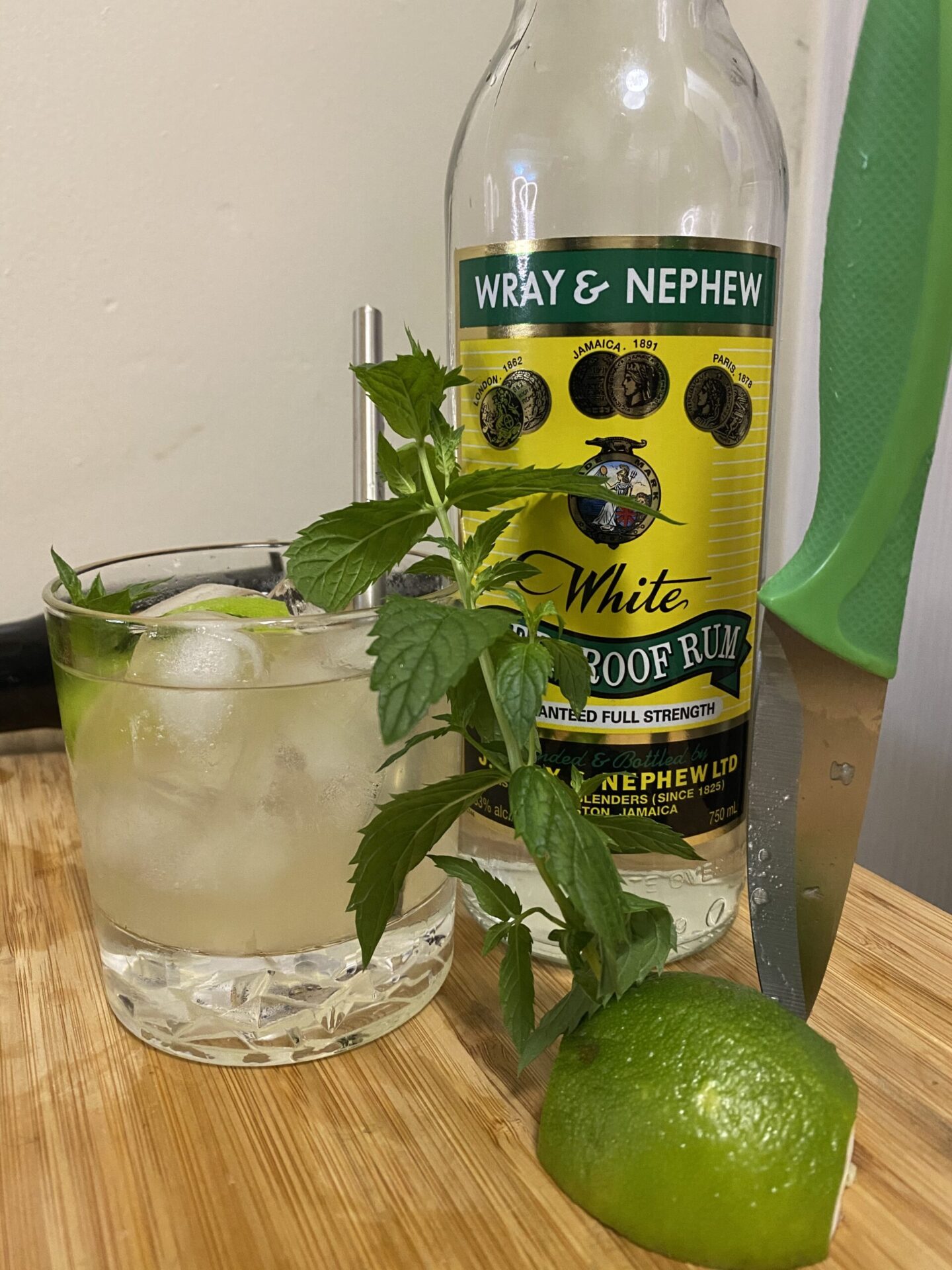 Jamaican Mojito. Used making Wray and Nephew Rum