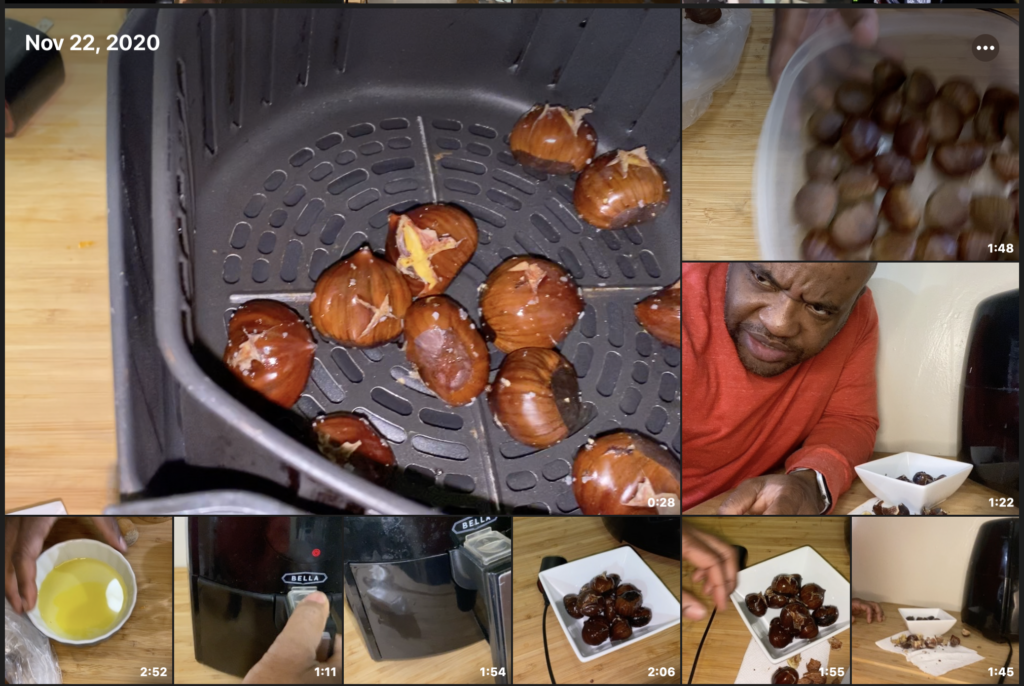 Delicious Roasted Chestnuts in an airfryer